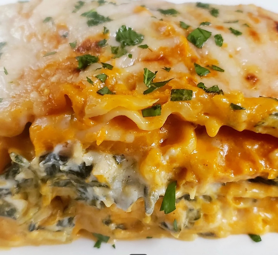 fall winter comfort food butternut squash lasagna