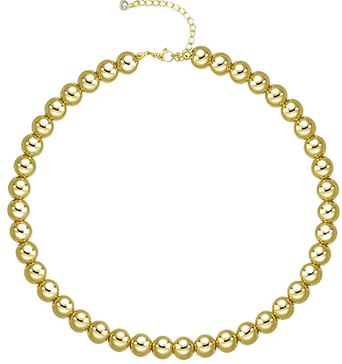 Nostalgic Jewelry: Retro & Vintage Inspired Designs  mid century modern 50's and 60's large chunky gold bead chain necklace