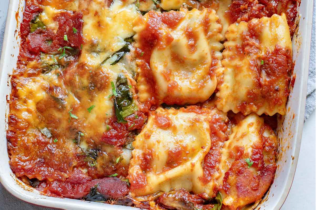 fall and winter comfort food ravioli bake recipe