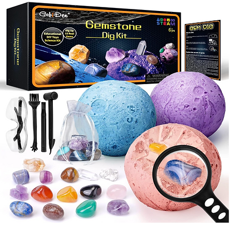 Montessori Based Toys for Mindful Learning practical life tools for kids gemstone dig kit for kids age 7 - 9 years old
