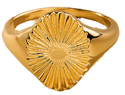 Nostalgic Jewelry: Retro & Vintage Inspired Designs  1970's boho bohemian sunburst signet ring