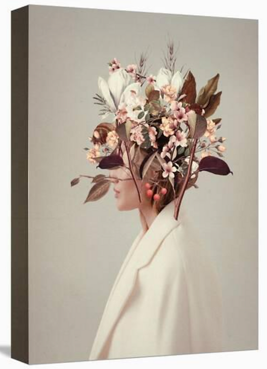 Cozy autumn decor and fall decorating ideas. Seasonal autumn decor like this fall floral print that is great artwork for any wall in your home.