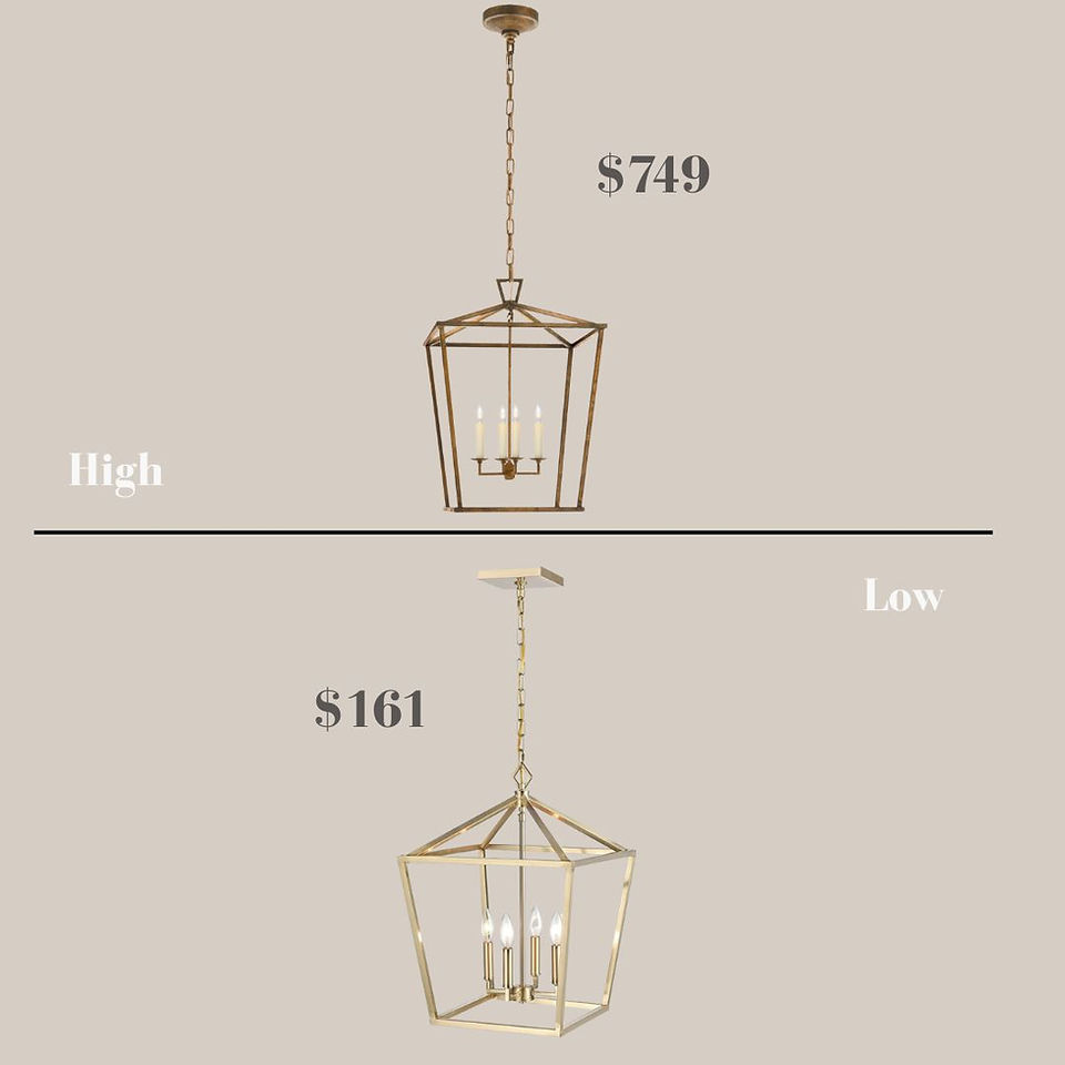 Lookalike trendy Ceiling lights chandeliers pendant flush mount lantern lights that looks like lights visual comfort but are affordable and better on a budget latern gold pendant fixture
