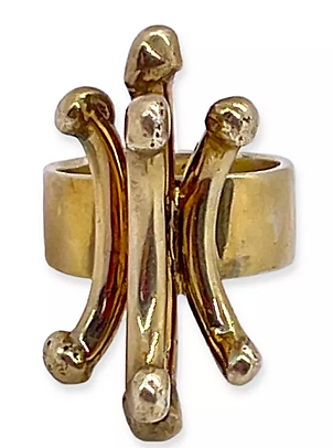 Nostalgic Jewelry: Retro & Vintage Inspired Designs  mid century modern 50's and 60's brass abstract ring