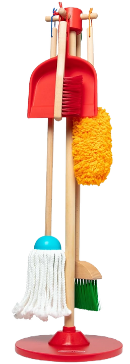 Montessori Based Toys for Mindful Learning practical life tools for kids child-size broom, mop and brush for kids age 4 - 6 years old