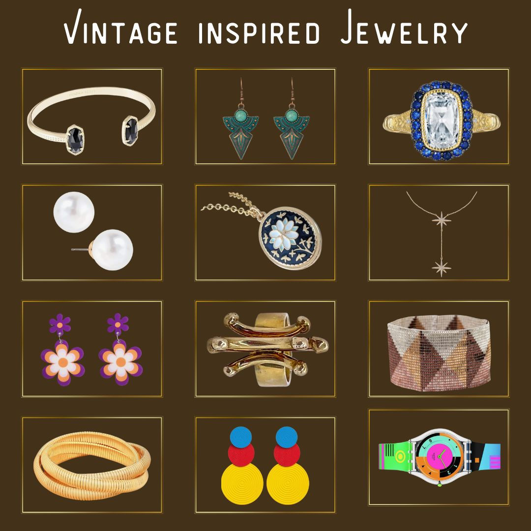 Nostalgic Jewelry: Retro & Vintage Inspired Designs for Earrings, Bracelets, Rings and Necklaces
