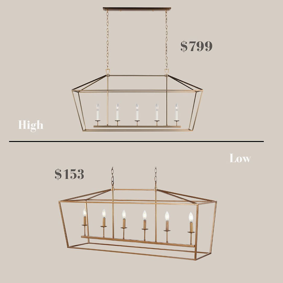 Lookalike trendy Ceiling lights chandeliers pendant flush mount lantern lights that looks like lights visual comfort but are affordable and better on a budget medium gold hanging chandelier fixture