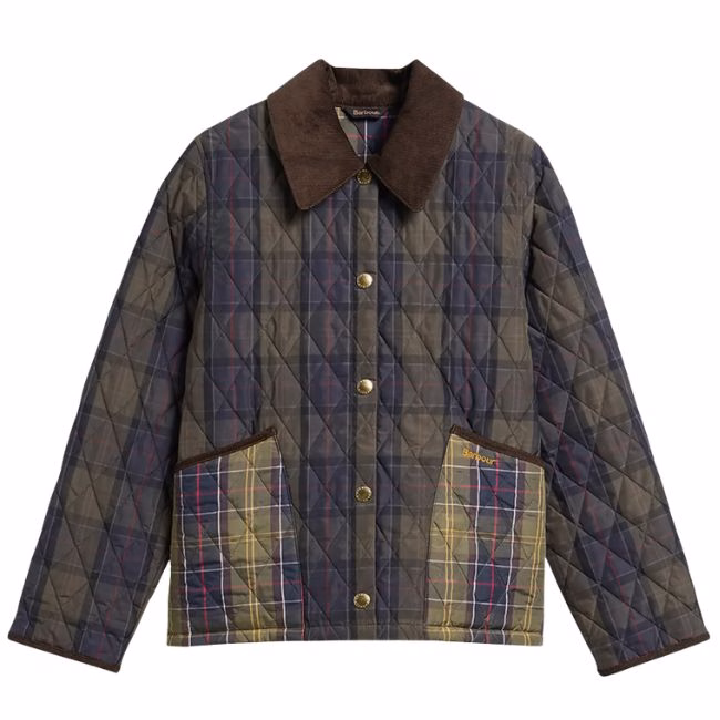 barbour quilted plaid jacket