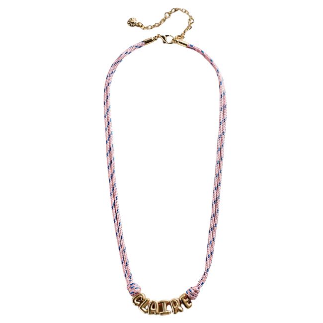 bubble letter paracord necklace