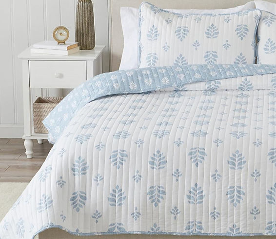 serena & lily patterned blue dupe lookalike bedding for less