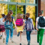 kids walking into school