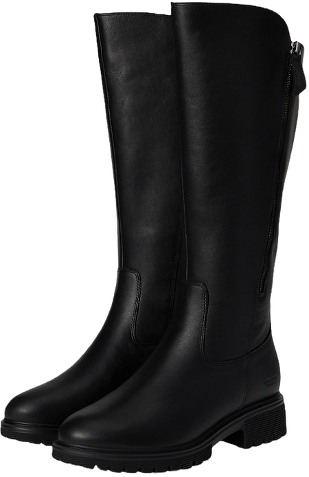 Black knee high boots for wide calves