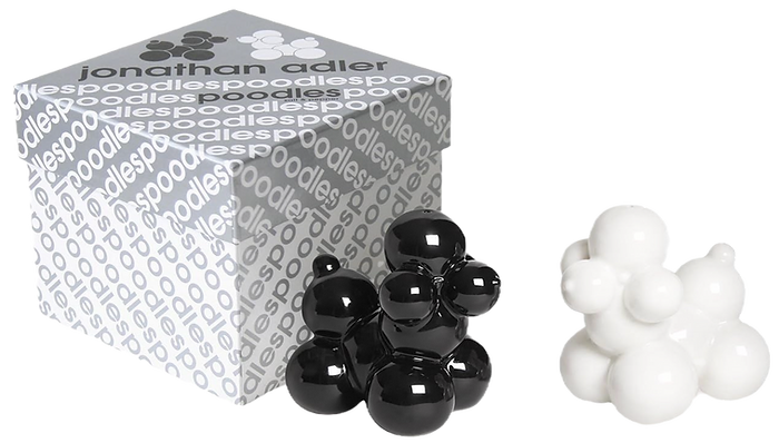 Jonathan Adler Black and white poodle salt and pepper shakers