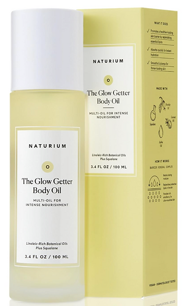 body oil in yellow packaging