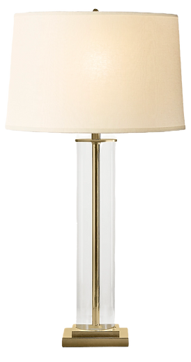 Glass Table lamp with a white shade