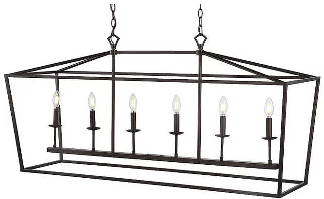 Kohls Linear boxy chandelier for dining rooms