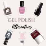 6 different non-gel nail polishes in varying colors