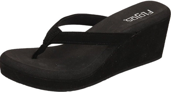 Black platform flip flop