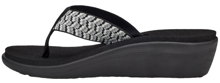 Teva black platform flip flop
