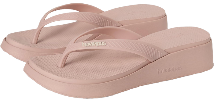 Havianas Pink Platform Flip Flops