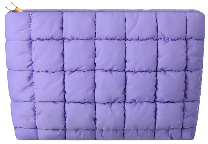 Purple quilted small bag similar to MZ Wallace