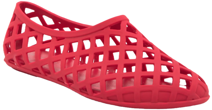 red jelly sandal shoes