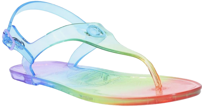 rainbow jelly sandals