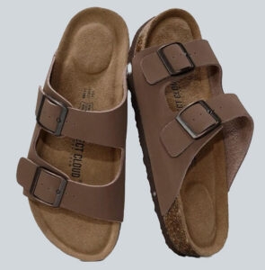 birkenstock dupes in brown leather