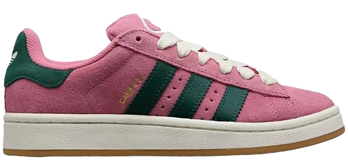 Adidas pink and green campus sneakers
