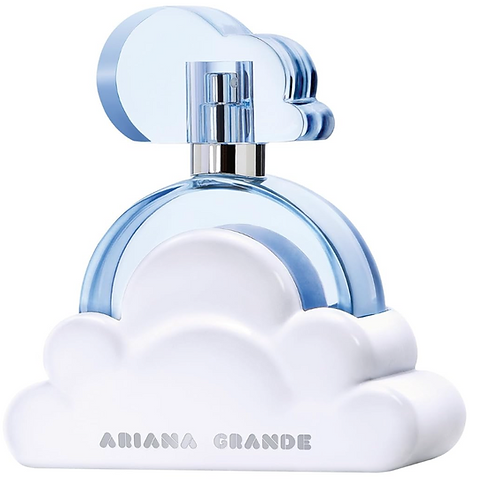 ariana grande perfume that looks like a cloud in white and blue