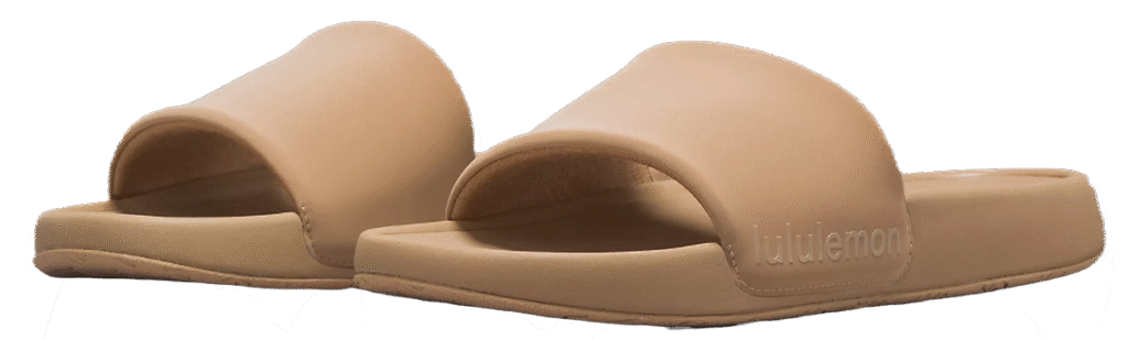 Tan restful lululemon slides popular with teen girls