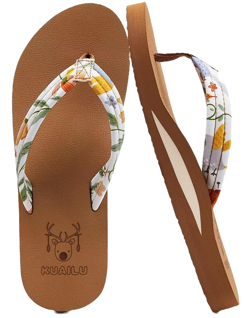 flip flops with a pattern