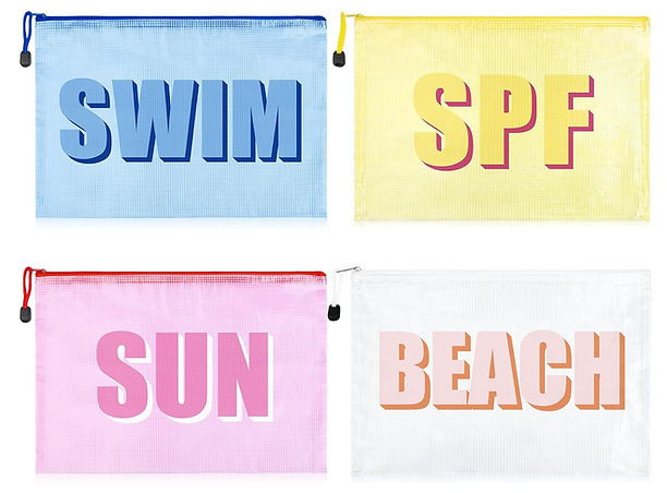Pack of 4 beach bag organizers