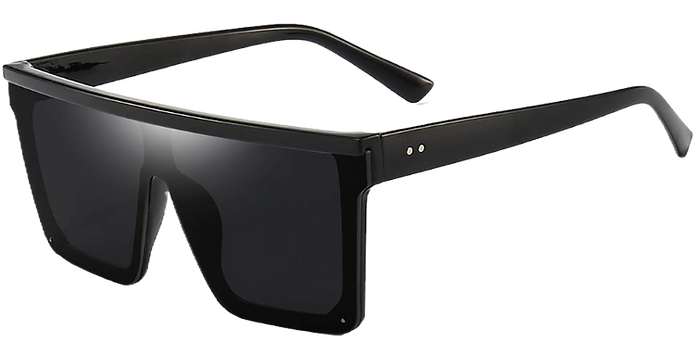 black oversized square sunglasses
