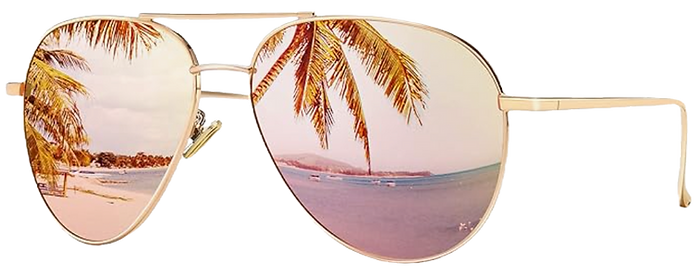 mirrored aviator sunglasses