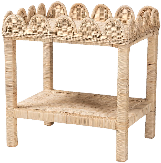 serena and lily dupe lookalike rattan side table