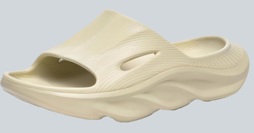 White yeezy lookalike slides