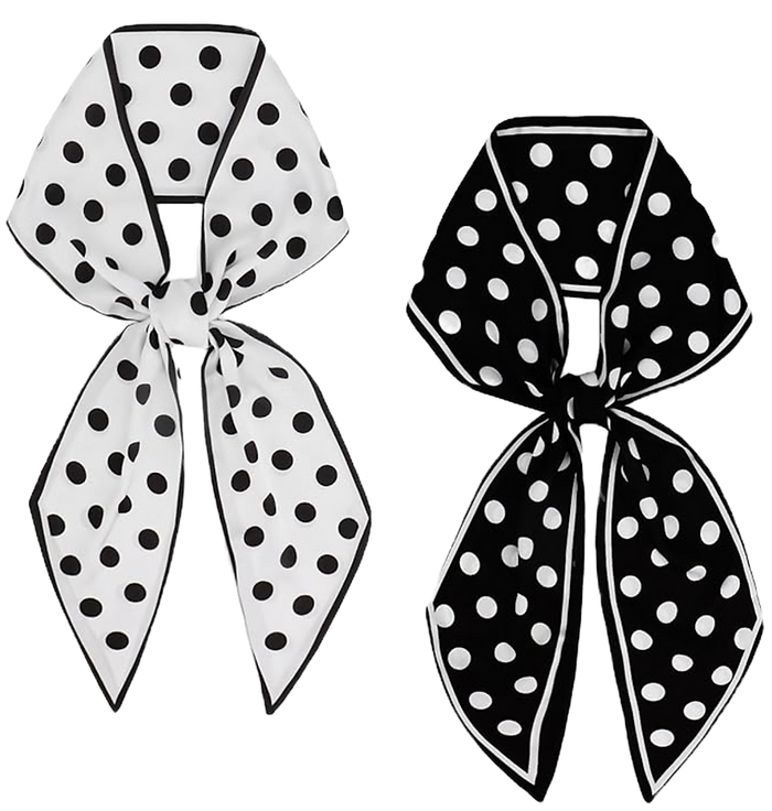 polka dot head scarf set of two