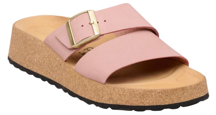 pink birkenstock platform slides
