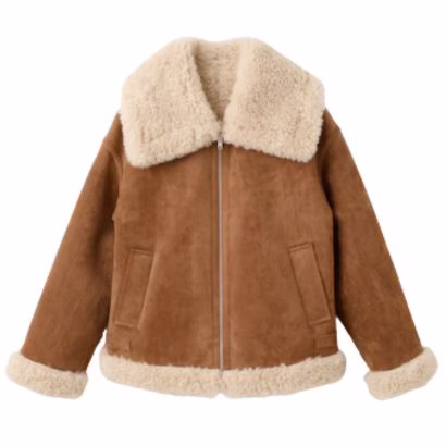 short shearling jacket