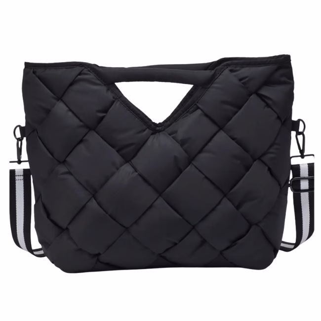 sol and selene quilted puffer tote bag