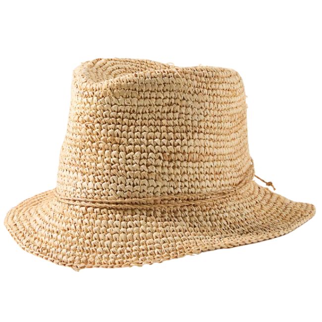 straw bucket fedora hat