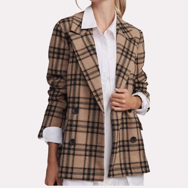anthropologie plaid blazer