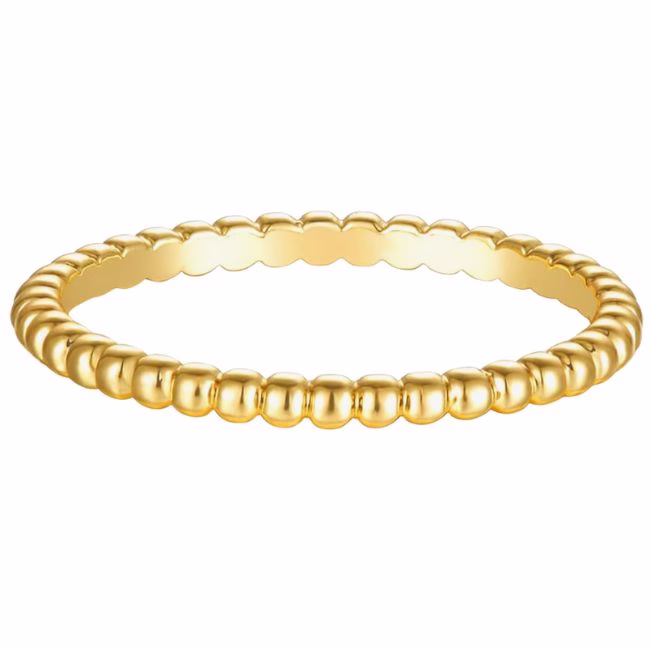 gold beaded ring