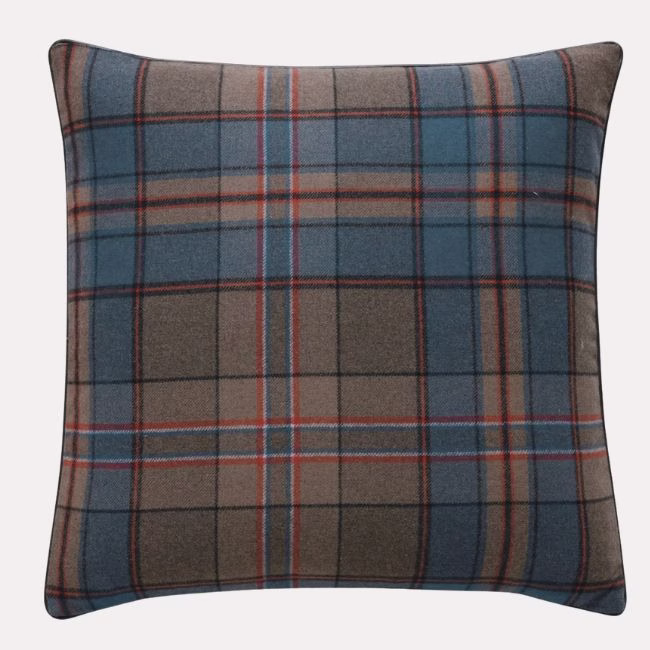 plaid throw pillow