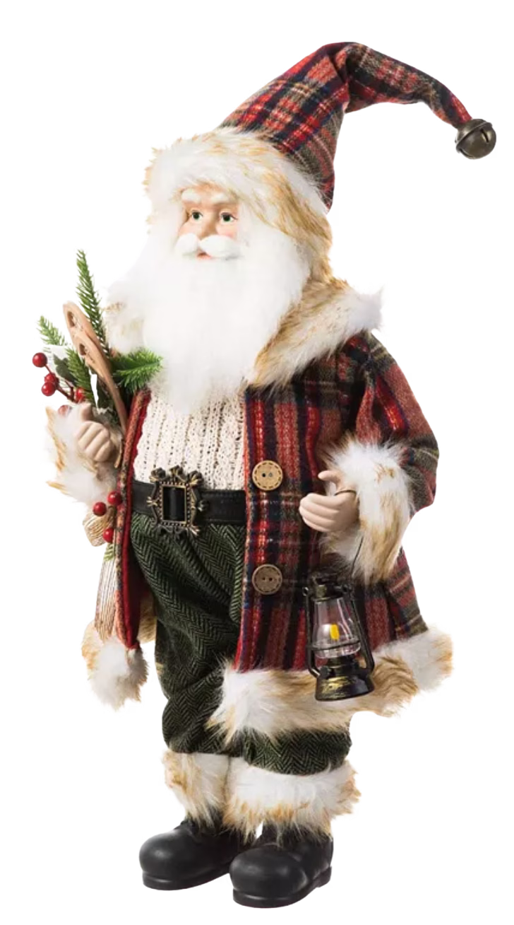 Glitzhome Santa Figurine