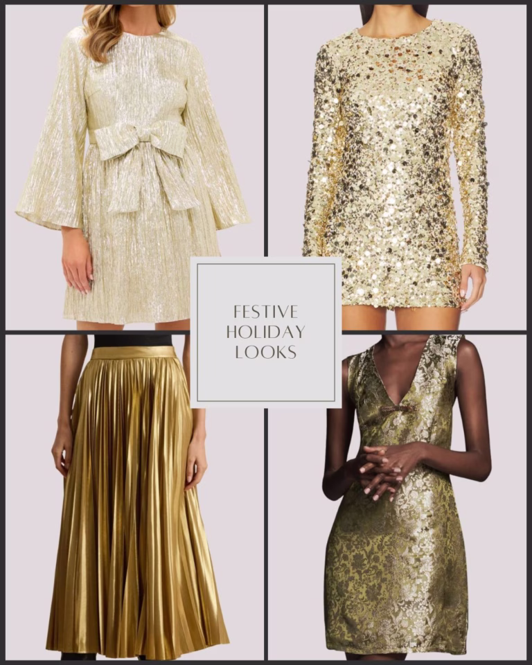 Gold Dresses for the Holidays