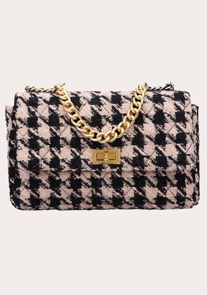 Houndstooth Shoulder Bag