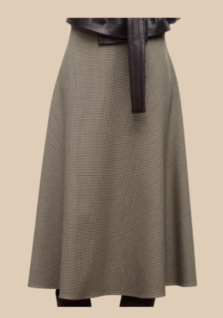 Mango A Line Houndstooth Skirt