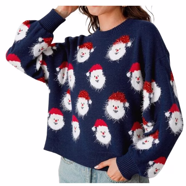 blue santa sweater